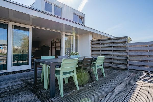 Terras - Appartement in waterpark met privé-aanlegsteiger in Uitgeest (5)