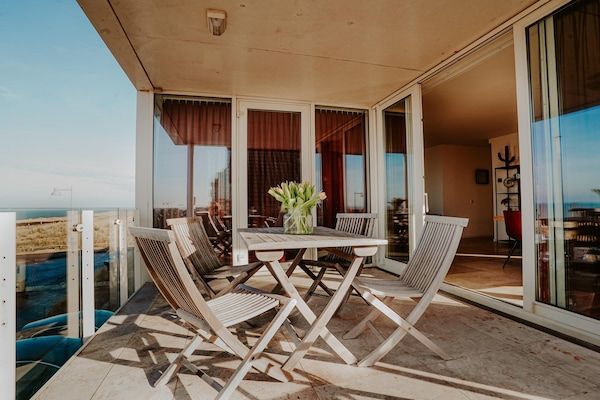 Terras - Appartement aan het Strand met Uitzicht in Egmond aan zee (5)
