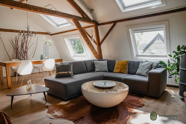Woonkamer - Cottage in Leenderbos met barbecue en tuin in Leende (1)