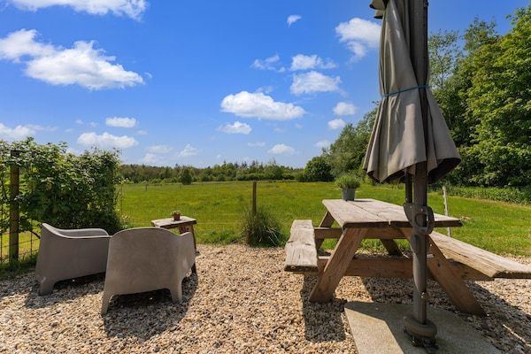 Tuin - Huisje in Dwingelderveld met Uitzicht in Beilen (5)