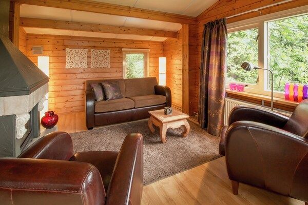 Woonkamer - Chalet in Overijssel met ruim terras in Ootmarsum (2)
