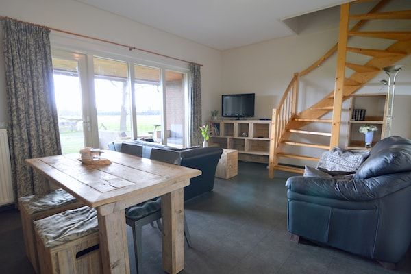 Woonkamer - Vakantiehuis in Geesteren met terras in Geesteren (3)