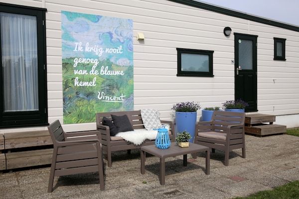 Terras - Chalet bij Drunense Duinen in Van Gogh-stijl in Udenhout (4)