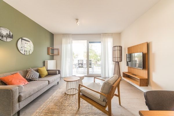 Woonkamer - Appartement in Maastricht met Zwembad in Maastricht (2)
