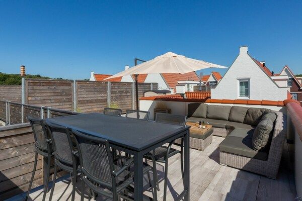 Terras - Luxe appartement dicht bij het strand in Koudekerke (5)
