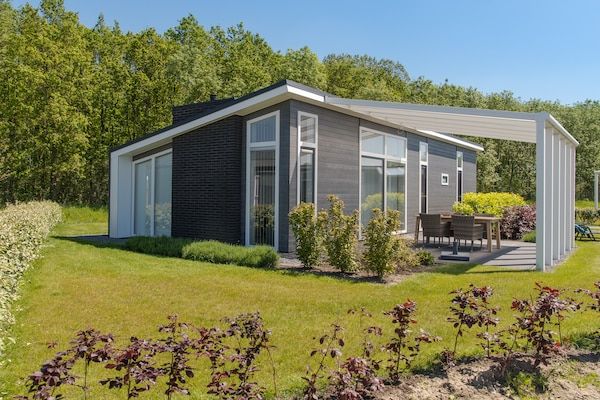 Buitenkant - Modern Chalet bij bos in Zeeland in Wemeldinge (1)