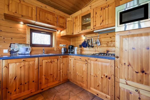 Keuken - Bungalow in Holten bij Boswandelingen in Holten (4)