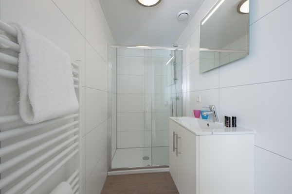 Badkamer - Lodge in Bospark 't Wolfsven met Tuin in Mierlo (5)