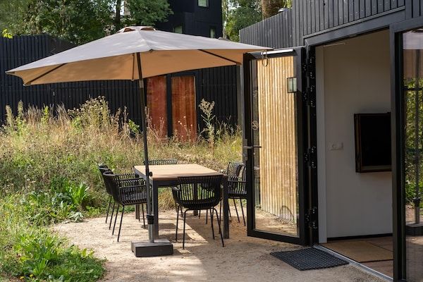 Terras - Prachtige lodge in Gulpen met geweldig uitzicht in Gulpen (5)