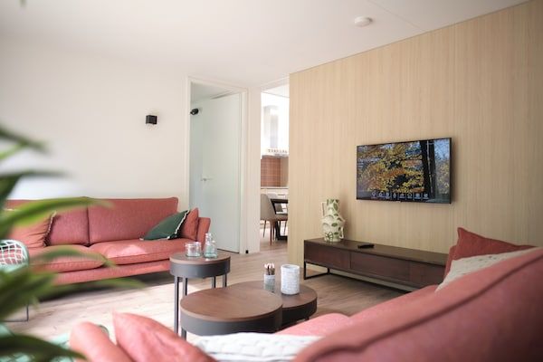 Woonkamer - Vrijstaande lodge in Gulpen met speeltuin in Gulpen (1)