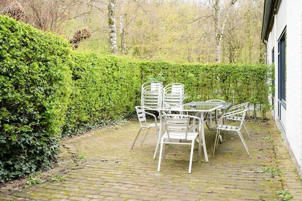 Terras - Ruime groepsaccommodatie met tuin in Ulestraten (5)