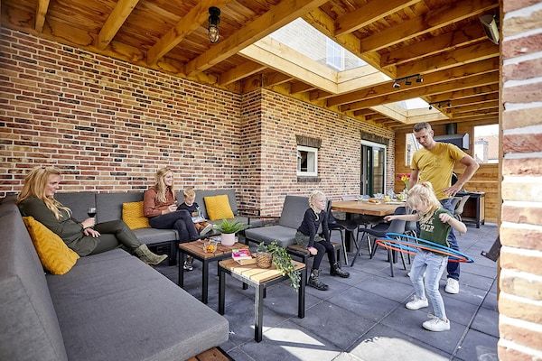 Terras - Boerderij in Limburg met Sauna & BBQ in Roggel (5)