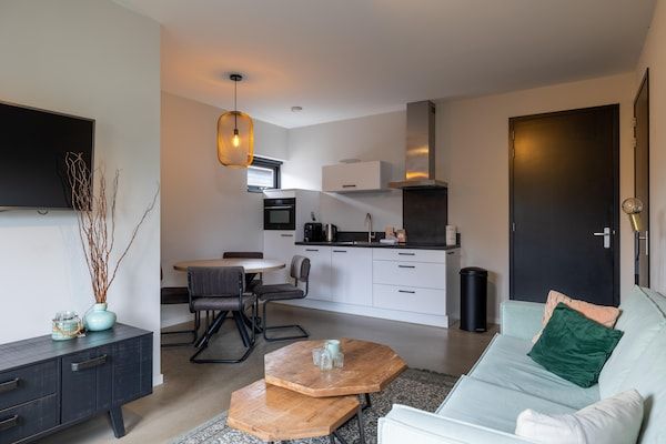 Woonkamer - Appartement in Vrouwenpolder vlakbij zee in Vrouwenpolder (2)