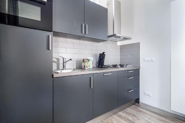 Keuken - Luxe verblijf nabij Veluwepark in Hoenderloo (4)