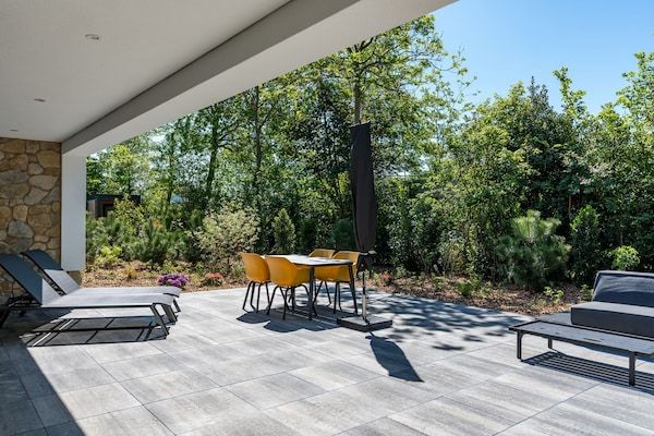 Terras - Prachtige villa met uitgebreide wellness in Den Burg (2)