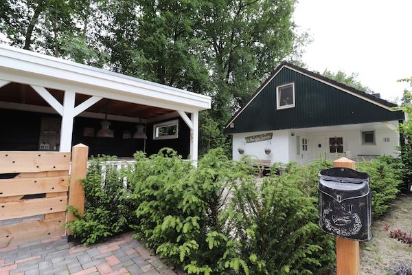 Buitenkant - Vakantiehuis in Reutum met Vijver en Paden in Reutum (1)