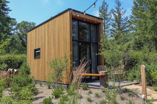 Buitenkant - Leuk tiny house met pelletkachel, nabij de Ijssel in Olburgen (1)