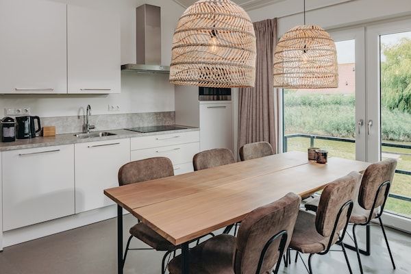 Keuken - Moderne lodge vlakbij het strand in Breskens (5)