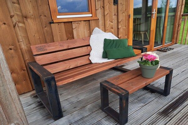 Terras - Lodges in Drenthe met Uitzicht op Weiden in Ruinerwold (5)