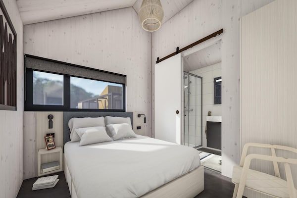 Slaapkamer - Lodge aan het Meer in Arcen met Waterterras in Arcen (3)