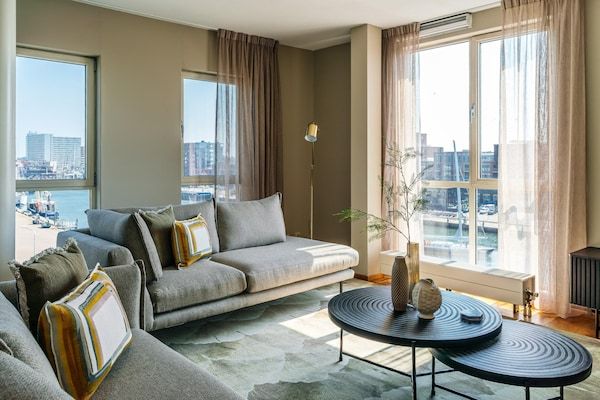 Woonkamer - Harbor Breeze: modern verblijf in Scheveningen (1)