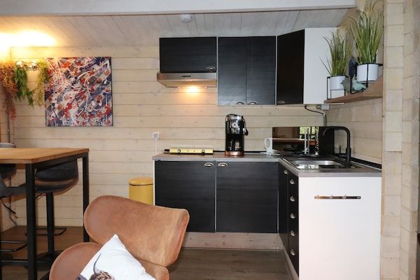 Keuken - Hut in Tzummarum met zwembad en tennisbaan in Tzummarum (4)