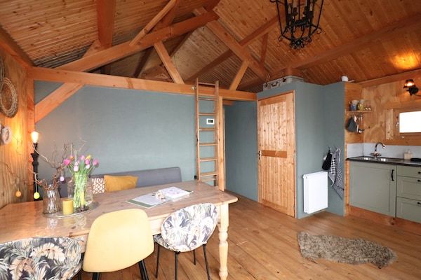 Woonkamer - Huisjes in Friesland met Boerderijbeleving in Tjerkgaast (3)