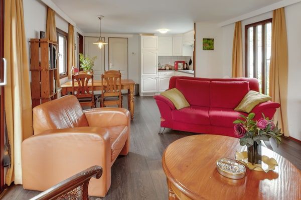 Woonkamer - Chalet in Stegeren met gebruik Zwembad en Tuin in Ommen- Stegeren (1)