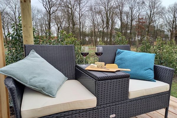 Terras - Leuke Tiny Home gelegen naast een eigen in Oirschot (5)