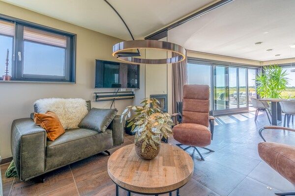 Woonkamer - Luxe natuurvilla met hottub en sauna in De Waal (5)