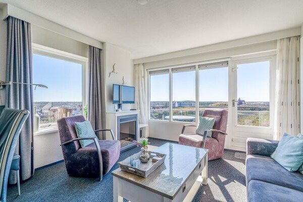 Woonkamer - 4 Persoons appartement met eiland-zeezicht in De Koog (3)