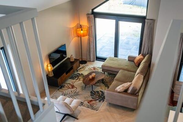 Woonkamer - Ecovilla met uitzicht op het bos voor 6 personen in Oirschot (2)