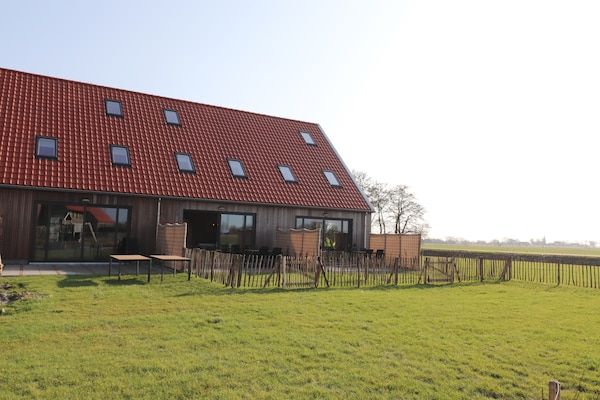 Tuin - Compleet nieuwe vakantiewoning in Friesland in leons (1)