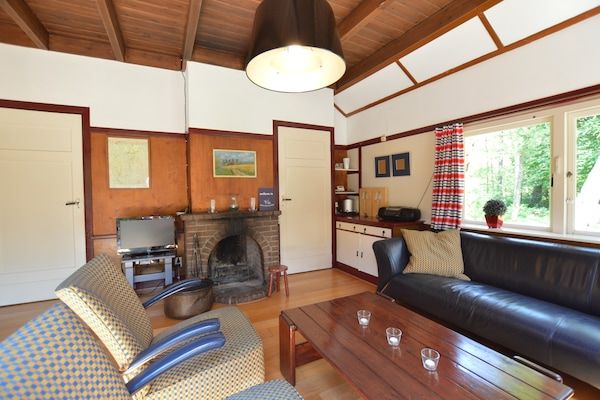 Woonkamer - Vakantiehuis in De Wolden bij bos in Zuidwolde (1)