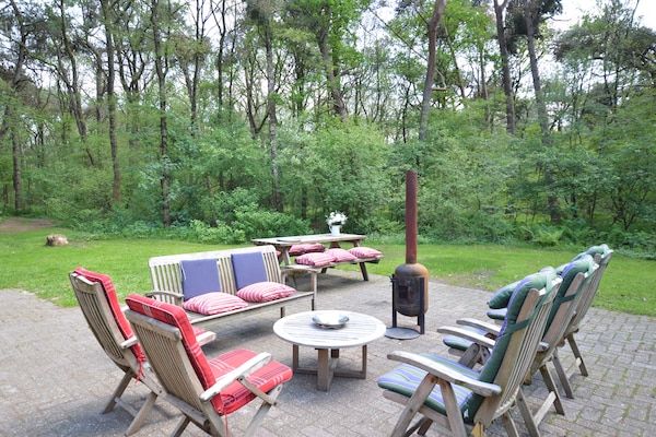 Terras - Vakantiehuis in De Wolden bij bos in Zuidwolde (5)